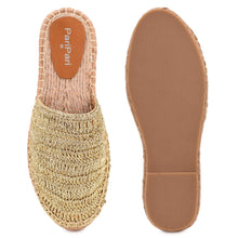 Load image into Gallery viewer, Silofer Espadrilles Gold Flats
