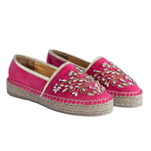 Load image into Gallery viewer, A cute ladies shoes picture, Diva Rani Pink Espadrilles.
