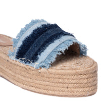 Load image into Gallery viewer, Saira Denim Sandals Platforms
