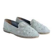 Load image into Gallery viewer, A cute ladies shoes picture, Kaira Silver Espadrilles.
