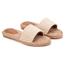 Load image into Gallery viewer, La Perla Cream Sandals Flats
