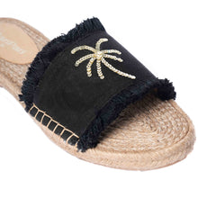 Load image into Gallery viewer, Copacabana sandals Black Flats
