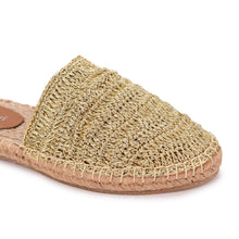 Load image into Gallery viewer, Silofer Espadrilles Gold Flats
