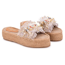 Load image into Gallery viewer, New York Open-toed Sandals Silver Platforms
