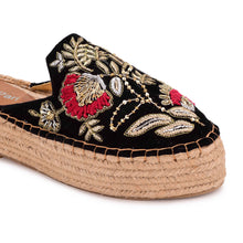 Load image into Gallery viewer, Rani Espadrilles Black Platforms

