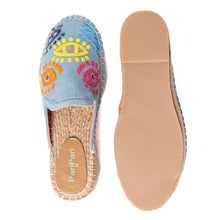 Load image into Gallery viewer, Joie Evil Eye Espadrilles Denim Platforms
