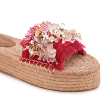 Load image into Gallery viewer, New York Red Open-toed Sandals Platforms
