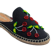 Load image into Gallery viewer, Mon Cherie Espadrilles Black Flats
