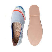 Load image into Gallery viewer, Rainbow Denim Espadrilles
