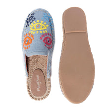 Load image into Gallery viewer, Joie Evil Eye Denim Espadrilles Flats
