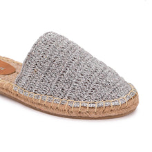 Load image into Gallery viewer, Silofer Espadrilles Silver Flats
