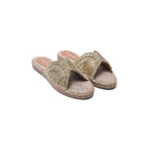 Load image into Gallery viewer, Arabica Sandals Gold Flats
