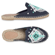 Load image into Gallery viewer, A pair of Go Anywhere Flat Espadrilles, juttis for women against a white background
