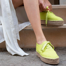 Load image into Gallery viewer, Image of the The Havana Lace-ups - Ladies Fancy Lime Shoes for women   in a beautiful background
