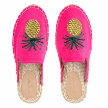 Load image into Gallery viewer, A pair of Ananas Espadrilles Women Flat Footwear, juttis for women against a white background
