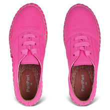 Load image into Gallery viewer, A pair of The Havana Lace-ups - Ladies Fancy pink Shoes for Women, juttis for women against a white background
