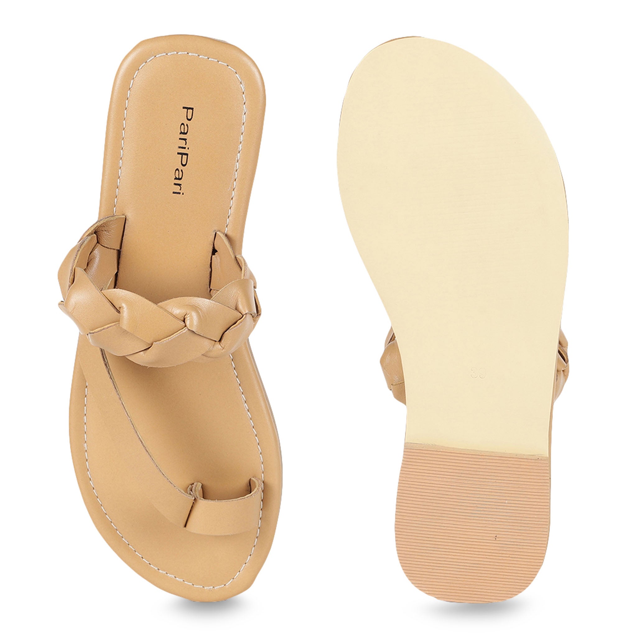 Women's Denim Flat Slides Open Toe Slip Slide Sandals - Temu
