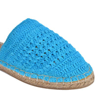 Load image into Gallery viewer, Zoomed image of Croshia Blue Espadrilles Flats, heels for women
