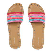 Load image into Gallery viewer, A beautiful picture of footwear for women, Funky Streak Sandals for Ladies
