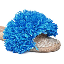 Load image into Gallery viewer, Zoomed image of Rhim Jhim Sandals Blue-Open Toes Flats, heels for women
