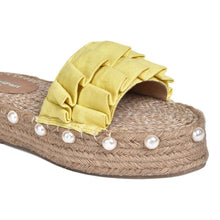 Load image into Gallery viewer, Zoomed image of Majorica Sandals Yellow- Office Wear Ladies Footwear
