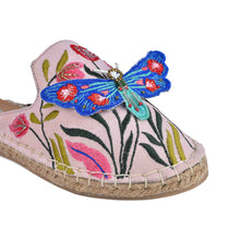 Load image into Gallery viewer, A full view of one Papillon Espadrilles flats, which is footwear for women
